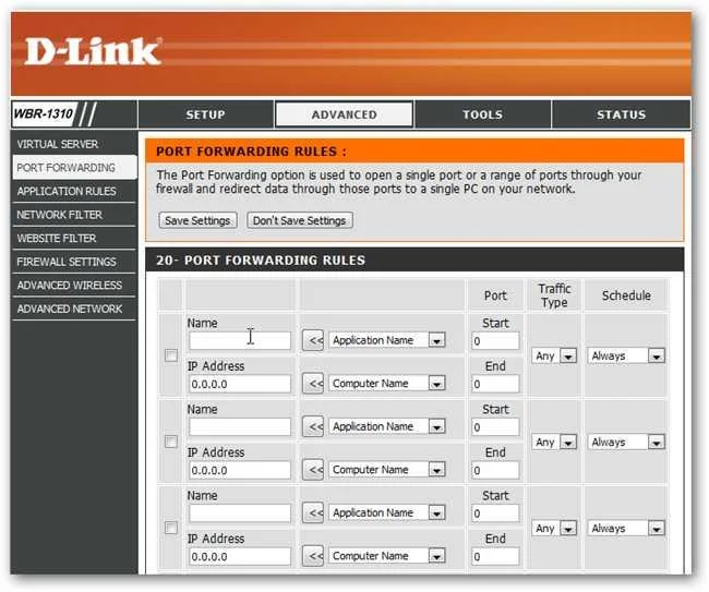 6 langkah mudah untuk memasang Port Forwarding pada Router