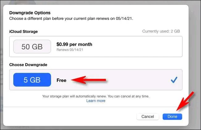 Bagaimana untuk membatalkan langganan Storan iCloud