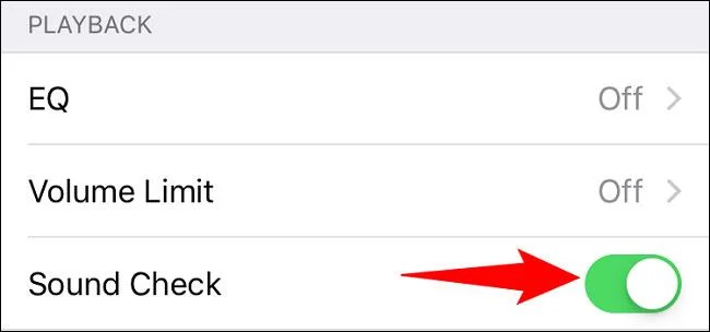 Aktivierung der Soundcheck-Funktion auf dem iPhone