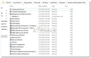 Windows 10da Yönetimsel Araçlar kısayolu nasıl geri yüklenir