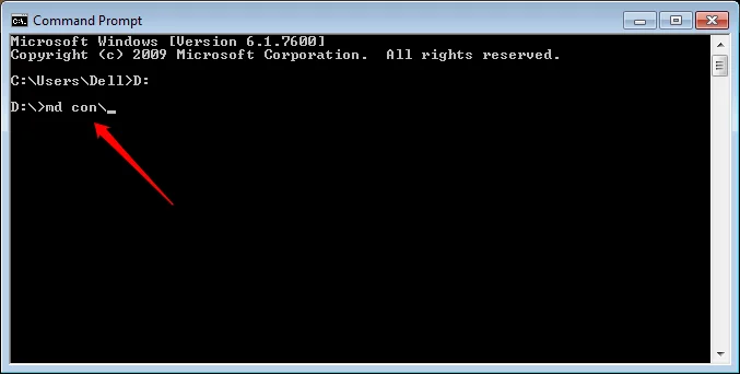 Gunakan CMD untuk mencipta folder "tidak boleh padam" pada Windows