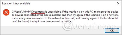 Fout Locatie is niet beschikbaar snel repareren op Windows 10/8/7