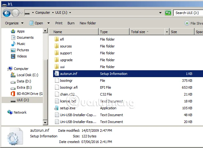 Arahan untuk mencipta USB boleh boot dan memasang Windows menggunakan Pemasang USB Universal
