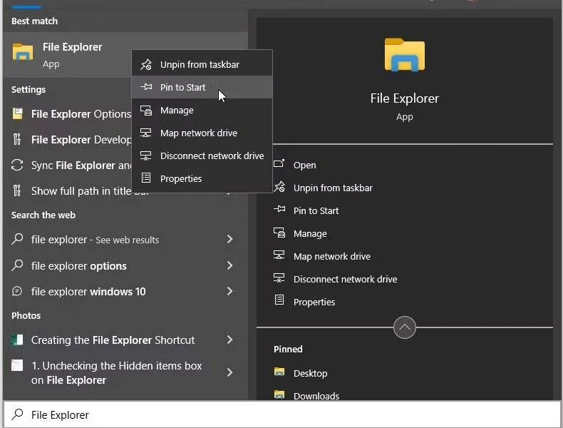 วิธีเปิด File Explorer