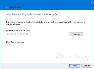 Cara membuat pintasan Skrin Snip dalam Windows 10
