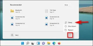 Windows 11 PCde uyku modunun nasıl etkinleştirileceğinin özeti