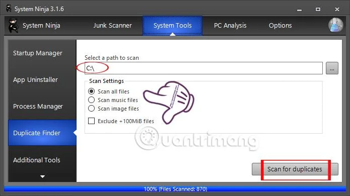 Bersihkan dan optimumkan Windows dengan System Ninja