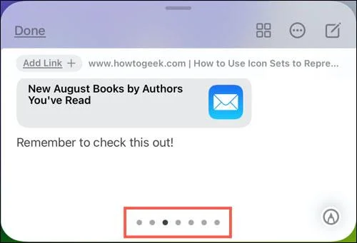 Ringkasan cara menggunakan Nota Pantas pada iPad