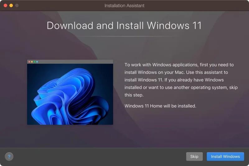 Instructions pour exécuter Windows 11 sur Mac