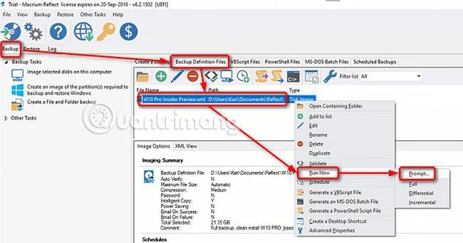 Macrium Reflect を使用してシステム イメージ バックアップを作成および復元する方法