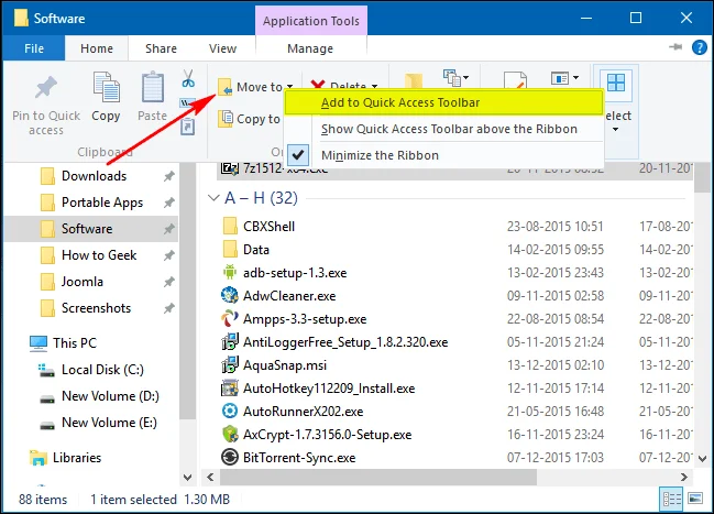 Ketahui tentang Bar Alat Akses Pantas pada Windows 10