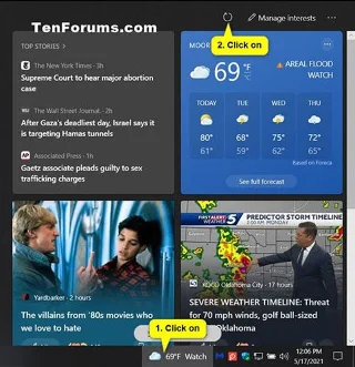 Как добавить/удалить информационные теги для новостей и интересов в Windows 10