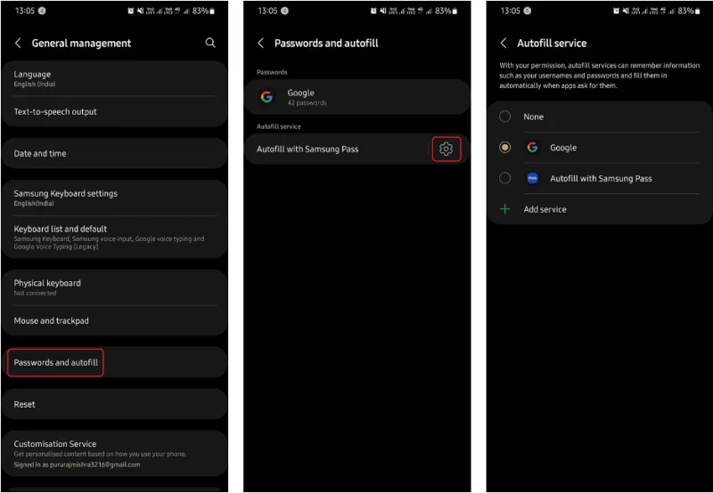 Gestore delle password di Google