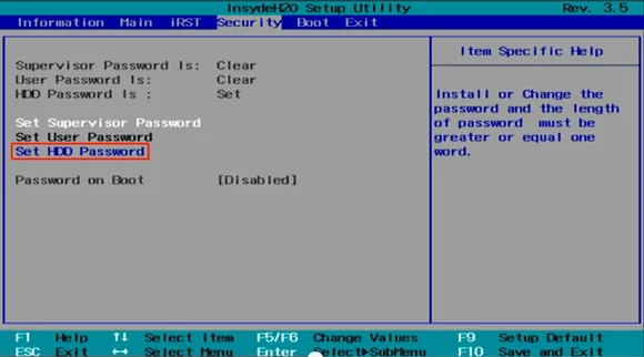 Bagaimana untuk menetapkan kata laluan cakera keras pada Windows 10