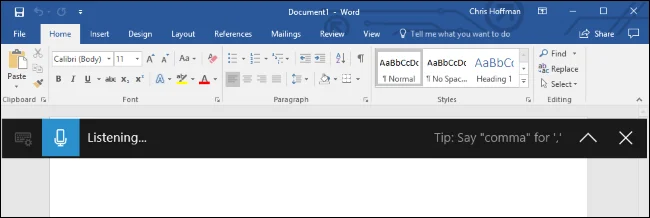 Arahan untuk menggunakan arahan suara pada Kemas Kini Windows 10 Fall Creators