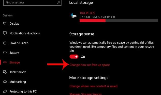 Bagaimana untuk mendayakan pelepasan memori automatik dalam Kemas Kini Pencipta Windows 10