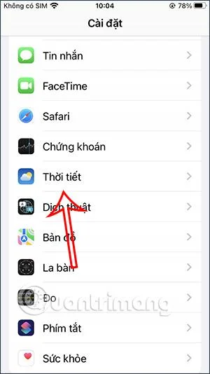 Cara menghidupkan makluman cuaca buruk pada iPhone