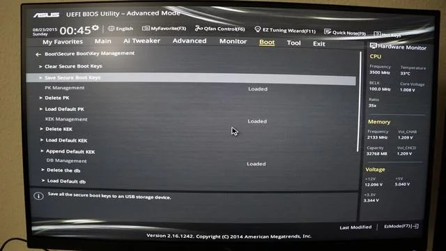 ASUS UEFI BIOS yardımcı programını kullanarak Güvenli Önyüklemeyi etkinleştirme veya devre dışı bırakma
