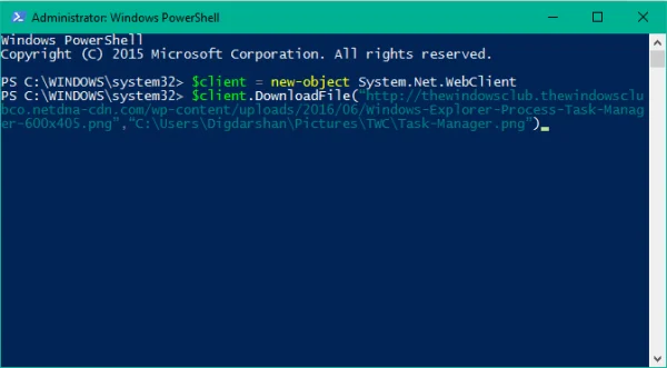 Gunakan PowerShell untuk memuat turun sebarang fail pada Windows 10
