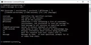 Windowsta msg komutu