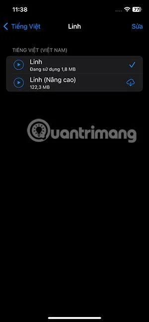 Arahan untuk menggunakan Live Speech untuk memanggil FaceTime