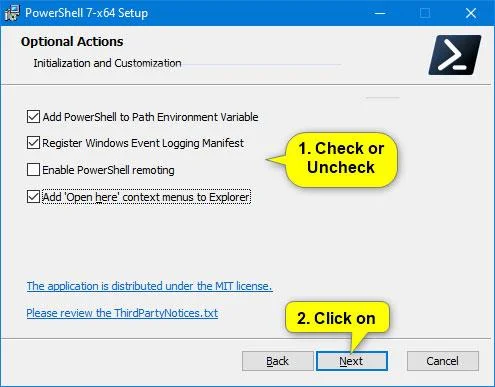 Bagaimana untuk memasang PowerShell 7.0 dalam Windows 10/8/7