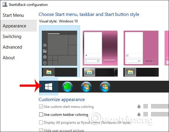 Bagaimana untuk menukar butang Mula pada Windows 10
