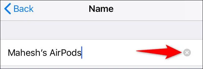 iPhoneでAirPodsヘッドフォンの名前を変更する方法