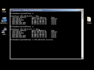 Windowsta arp komutu