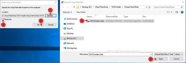 Windows 10 で VHD および VHDX ファイルを添付および分離する方法