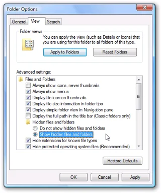 Bagaimana untuk menunjukkan fail tersembunyi dan folder tersembunyi pada Windows 10/8/7