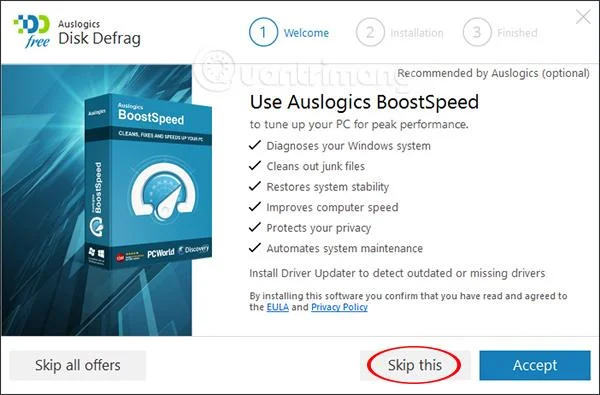Cara menggunakan Auslogics Disk Defrag untuk menyahpecah cakera keras