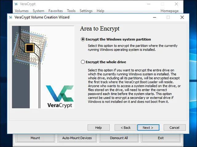Bagaimana untuk menyulitkan pemacu sistem Windows dengan VeraCrypt