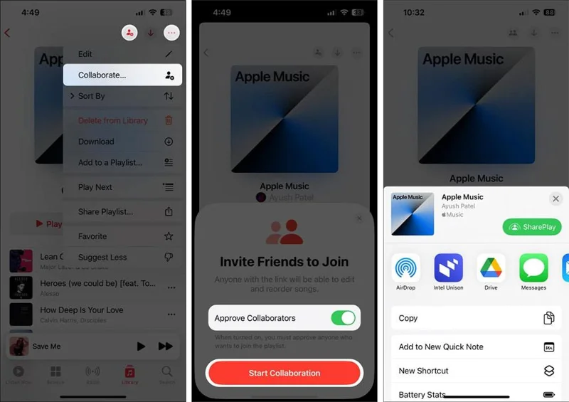 Cara membuat senarai main kolaboratif dalam Apple Music