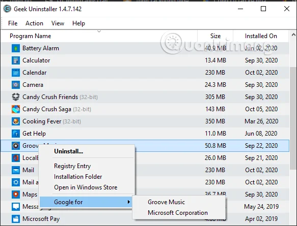 UWP yazılımını ve uygulamalarını kaldırmak için Geek Uninstaller nasıl kullanılır?