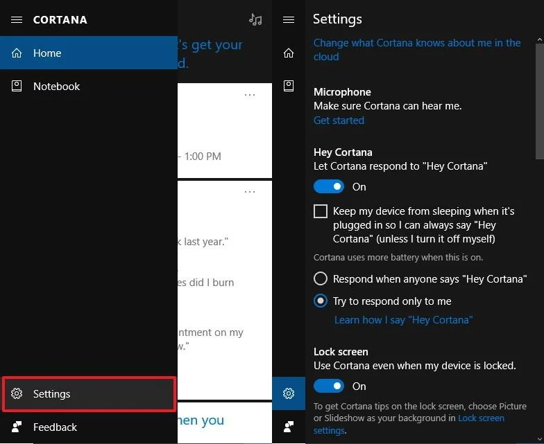 Arahan untuk persediaan optimum untuk Cortana pada Windows 10 (Bahagian 1)