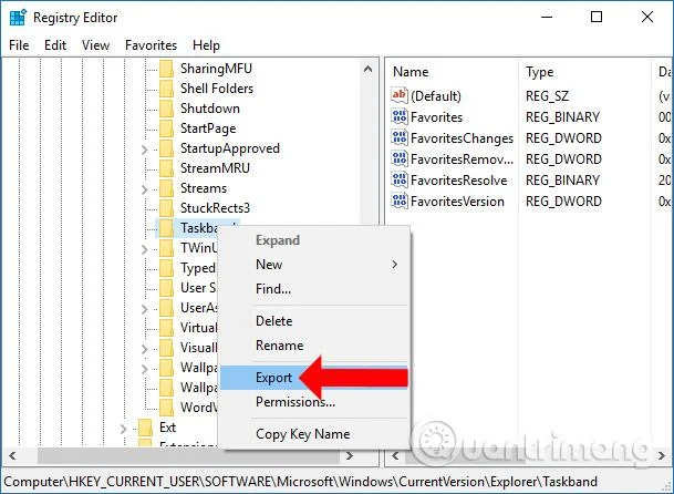 Windows'ta Görev Çubuğu nasıl yedeklenir