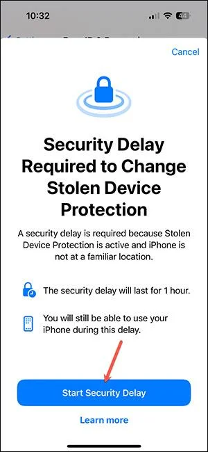 Cara menghidupkan perlindungan iPhone apabila dicuri
