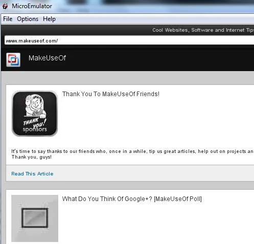 MicroEmulator ile düşük bant genişliğine sahip İnternet kullanın