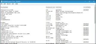 Windowsta yüklü programların listesi nasıl oluşturulur