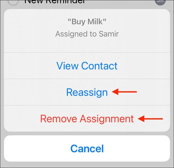 Cara berkongsi senarai dalam apl Peringatan pada iPhone