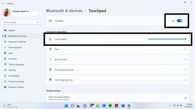 Hoe u de touchpad-gevoeligheid op een Windows 11-laptop kunt verhogen