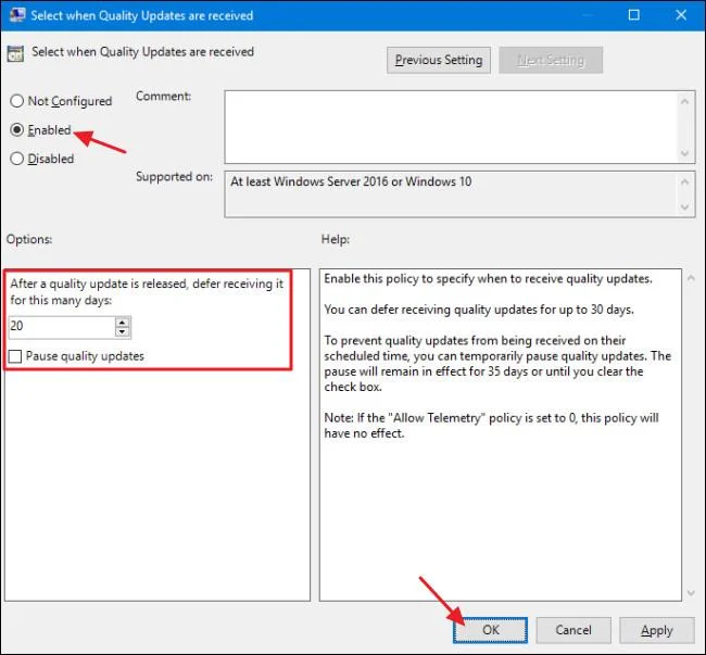 Bagaimana untuk menukar dan memanjangkan masa kelewatan kemas kini pada Windows 10?