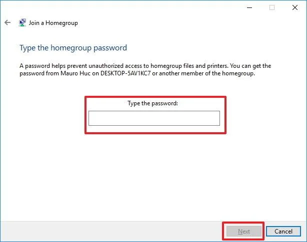 Istruzioni per la configurazione e la gestione del Gruppo Home su Windows 10