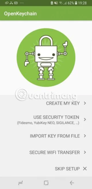 Cara menghantar e-mel yang disulitkan pada Android menggunakan OpenKeychain