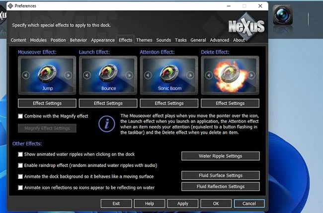 Winstep Nexus kullanarak Windows 10/11'e Mac tarzı Dock nasıl eklenir