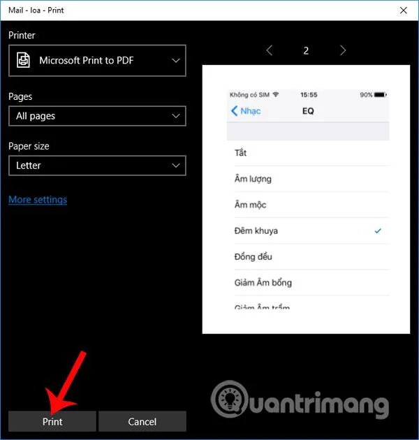 Windows 10'da e-postalar PDF dosyaları olarak nasıl kaydedilir?