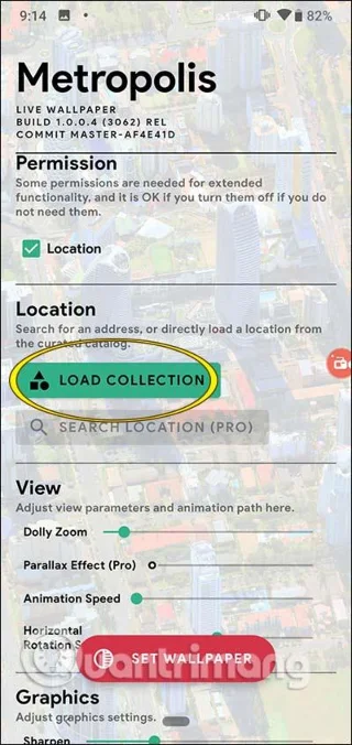 Cara memasang kertas dinding bandar 3D untuk Android