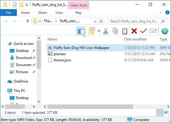 Pasang skrin dinamik dan kertas dinding animasi pada Windows