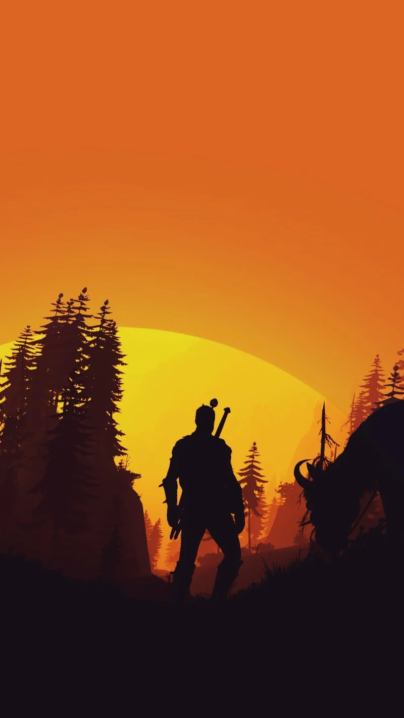 Kertas dinding The Witcher untuk telefon, kertas dinding The Witcher untuk telefon